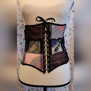 EUC Vintage Y2K Verdissima Comic Cosplay Anime Japan Lace Corset Lingerie SZ 36
